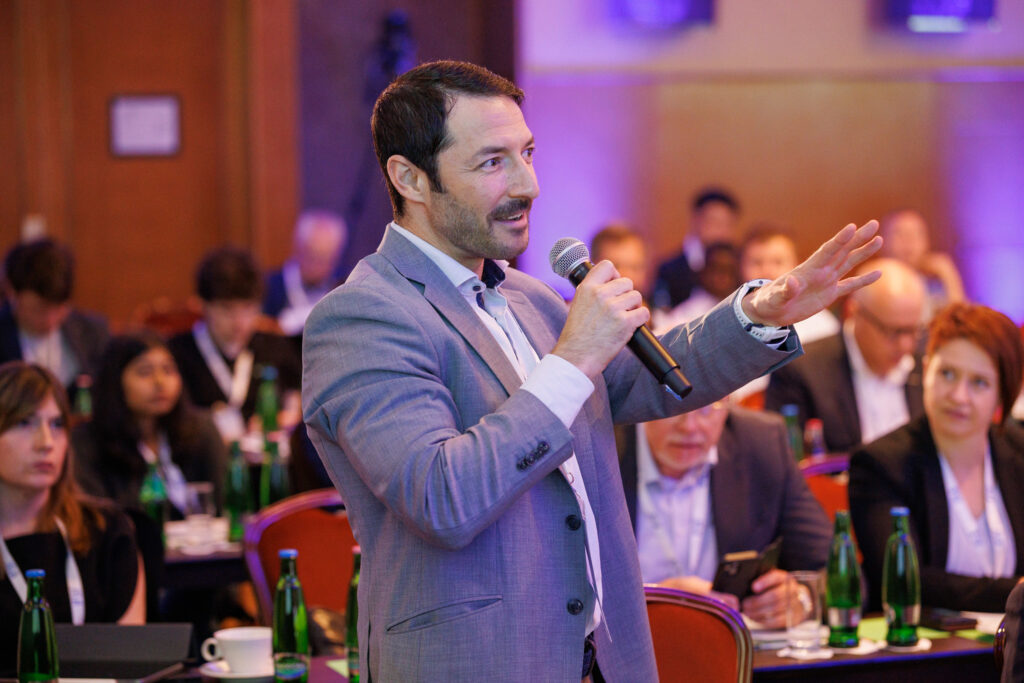 Audience listening to a technical presentation at the International Flow Battery Forum 2026