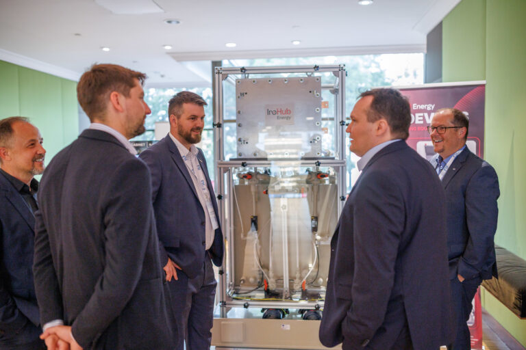 Exhibition stands and company branding at the International Flow Battery Forum 2026