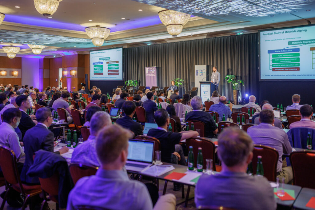 Main conference room during a plenary session at the International Flow Battery Forum 2026