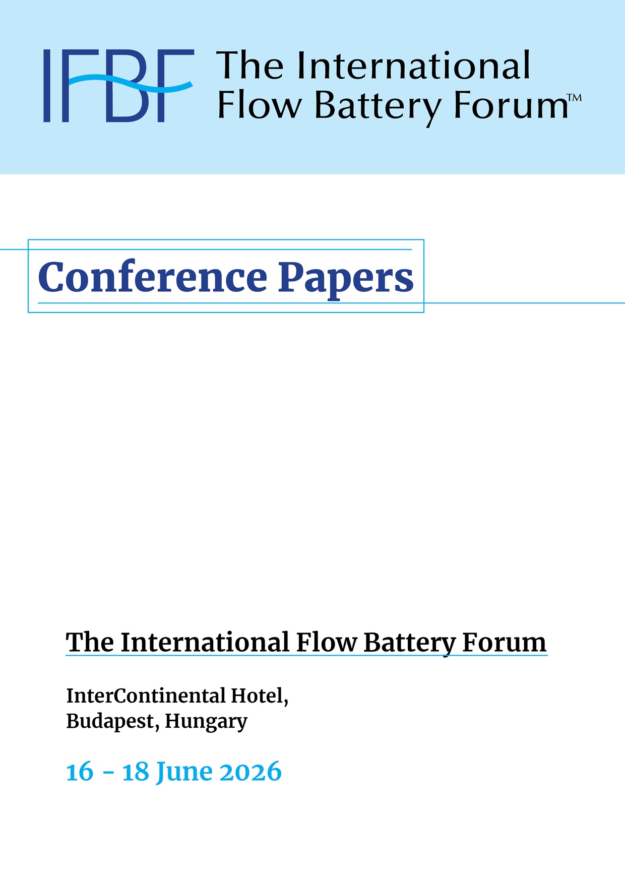 Cover of the IFBF Book of Papers